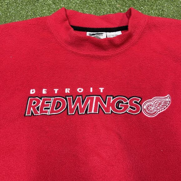 Vintage Detroit Red Wings Sweatshirt Mens XL Red Fleece Crew Neck Long Sleeve - Picture 2 of 8